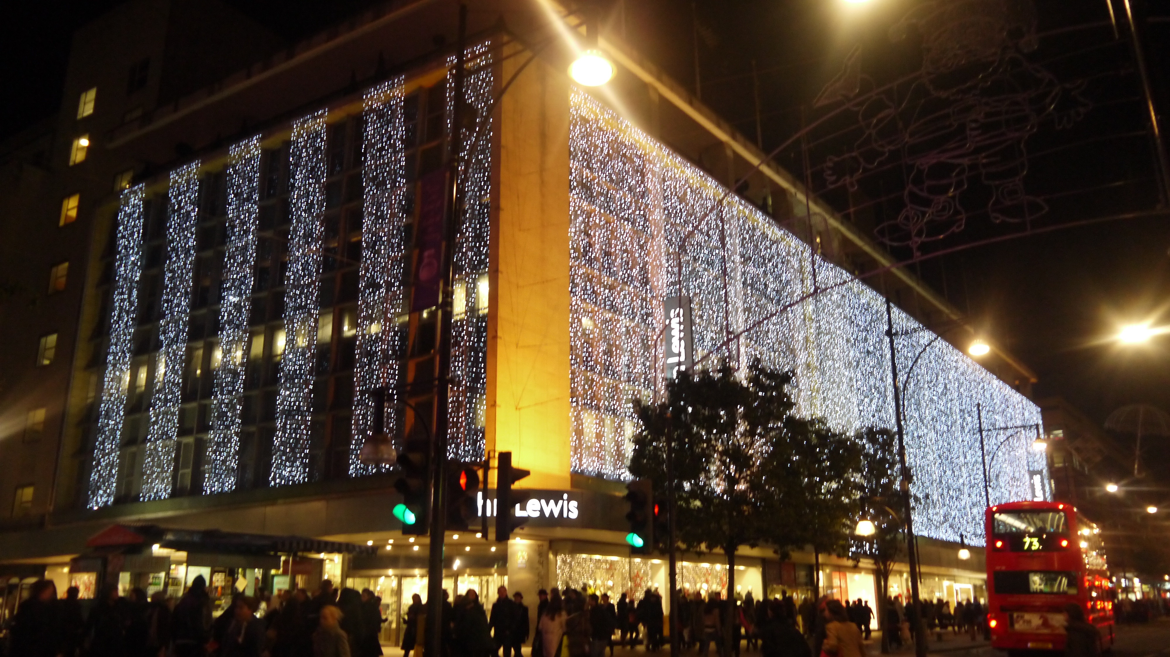 ... , my photos of the day. John Lewis Christmas lights on Oxford Street